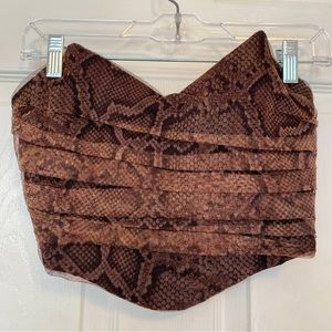 ZARA cropped snakeskin corset top🐍